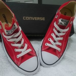 NWT Converse Red Low Tops